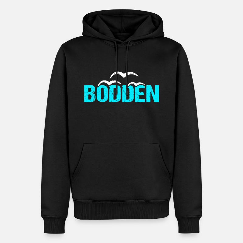 Bodden Ostsee Boddenlandschaft - Männer Premium Bio Hoodie - Schwarz
