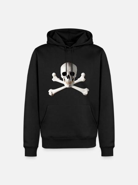 crane pirate - Men’s Premium Organic Hoodie - black