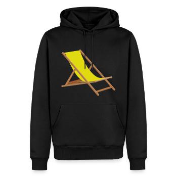 Strand Sommer Sonne Liegestuhl Urlaub - Männer Premium Bio Hoodie - Schwarz - Vorne - Nico (187cm)