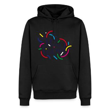 Bitte, wach auf! - Männer Premium Bio Hoodie - Schwarz - Vorne - Nico (187cm)