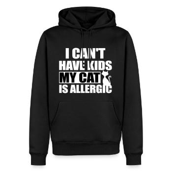 Lustiger Katzen Spruch Katzenmama - Männer Premium Bio Hoodie - Schwarz - Vorne - Nico (187cm)