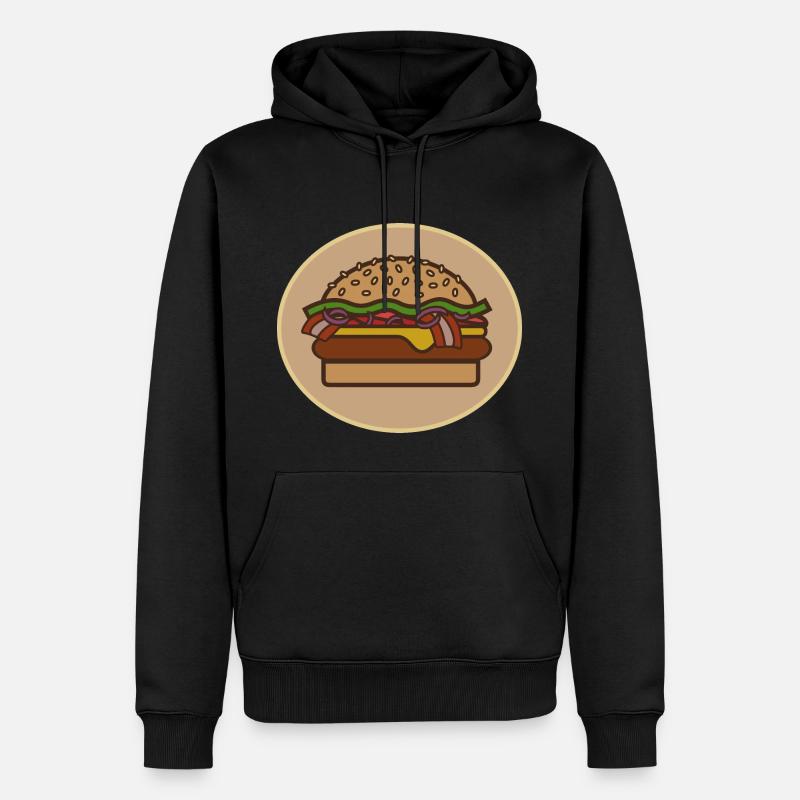 Cheeseburger - Sweat à capuche Premium bio Homme - noir