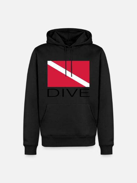 TAUCHEN - Männer Premium Bio Hoodie - Schwarz