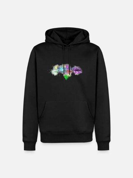 Diamond jewelry bright glowing - Men’s Premium Organic Hoodie - black