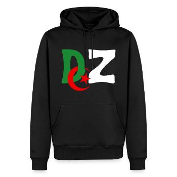 DZ Algerians Algerian Flag - Men’s Premium Organic Hoodie - black - Front - Nico (187cm)