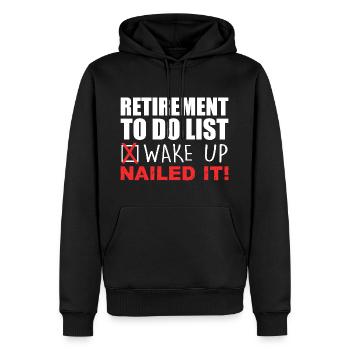 Retirement Design For Men Women Retired People - Sweat à capuche Premium bio Homme - noir - Devant - Nico (187cm)