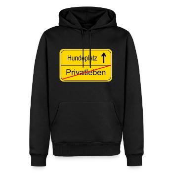 Dog Place Sign Nouveau - Sweat à capuche Premium bio Homme - noir - Devant - Nico (187cm)
