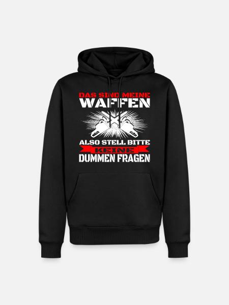 Holzfäller - Meine Waffen - Männer Premium Bio Hoodie - Schwarz