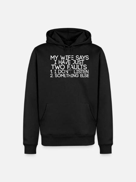 lustige Sprüche - Ehefrau - Herre Premium økologisk hoodie - sort