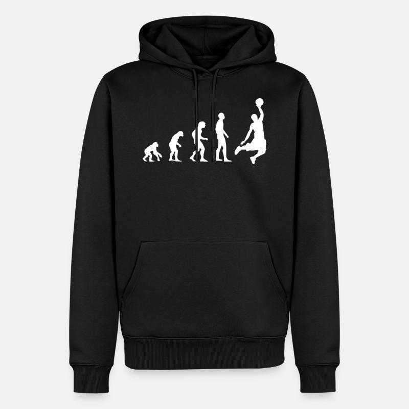 Basketball Evolution | Basket-ball - Sweat à capuche Premium bio Homme - noir