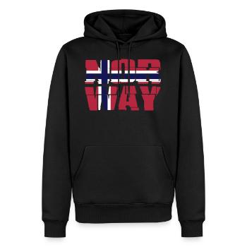 Norway Flag - Männer Premium Bio Hoodie - Schwarz - Vorne - Nico (187cm)