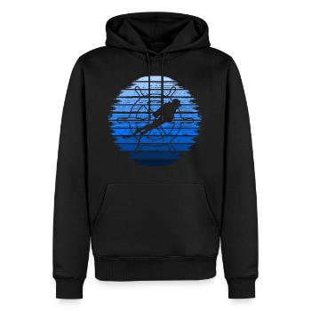 Divers Diving Steurrad Scuba Diving - Men’s Premium Organic Hoodie - black - Front - Nico (187cm)