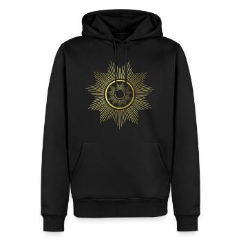 Rays - Graphics - Graphic Design - Geometry - Men’s Premium Organic Hoodie - black - Front - Nico (187cm)