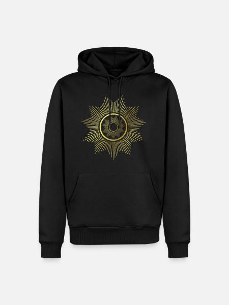 Rays - Graphics - Graphic Design - Geometry - Men’s Premium Organic Hoodie - black