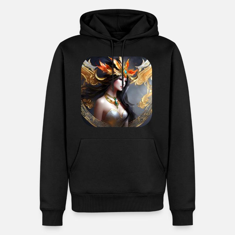 Wunderschöne Fantasy Elfe - Männer Premium Bio Hoodie - Schwarz