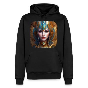 Fière Femme Fantastique - Sweat à capuche Premium bio Homme - noir - Devant - Nico (187cm)