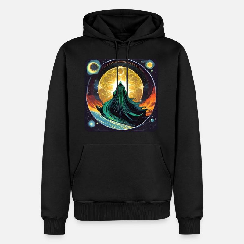 Dieu mystique dans l’univers - Sweat à capuche Premium bio Homme - noir