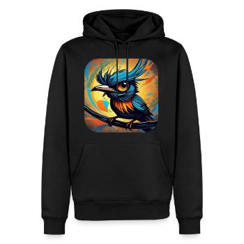 Lustiger kleiner Vogel - Männer Premium Bio Hoodie - Schwarz - Vorne - Nico (187cm)