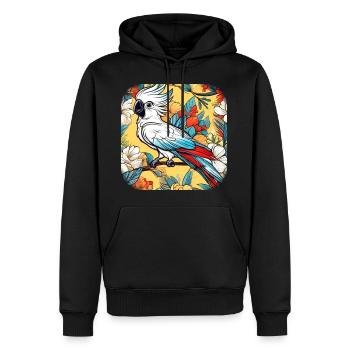 Niedlicher Kakadu Papagei - Männer Premium Bio Hoodie - Schwarz - Vorne - Nico (187cm)
