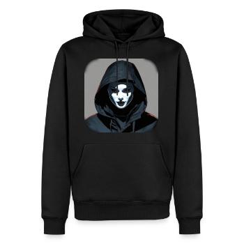 Fille gothique en sweat à capuche - Sweat à capuche Premium bio Homme - noir - Devant - Nico (187cm)