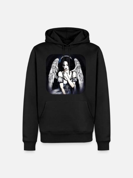 Cool Gothic Angel - Men’s Premium Organic Hoodie - black