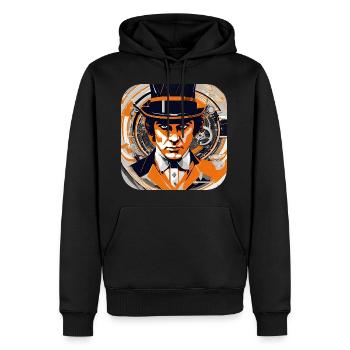 Cool Steampunk Design - Sweat à capuche Premium bio Homme - noir - Devant - Nico (187cm)