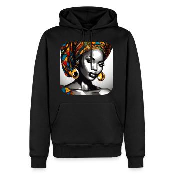 Graceful beauty - Men’s Premium Organic Hoodie - black - Front - Nico (187cm)