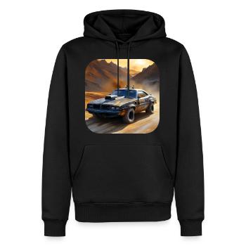 Cooles Steampunk Auto - Männer Premium Bio Hoodie - Schwarz - Vorne - Nico (187cm)