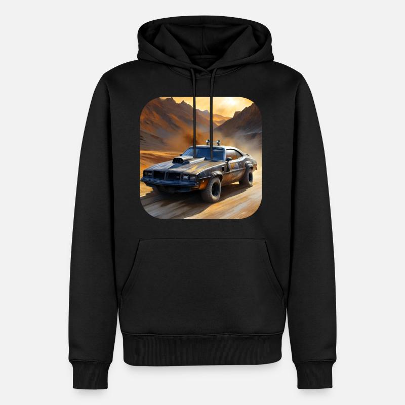 Cooles Steampunk Auto - Männer Premium Bio Hoodie - Schwarz