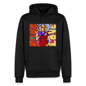 Hello Sunshine - Pop colors - Männer Premium Bio Hoodie - Schwarz - Vorne - Nico (187cm)