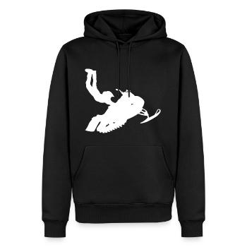 Motoneige motoneige motoneige - Sweat à capuche Premium bio Homme - noir - Devant - Nico (187cm)