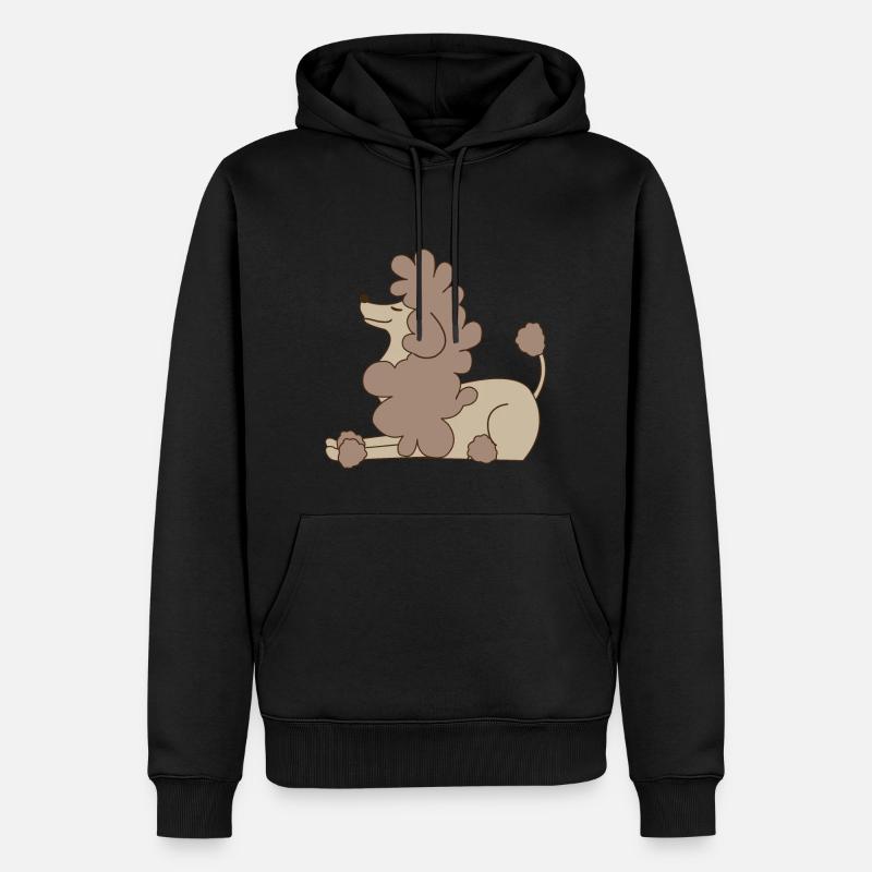 Pudel - Männer Premium Bio Hoodie - Schwarz