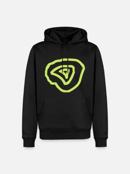circles - Men’s Premium Organic Hoodie - black
