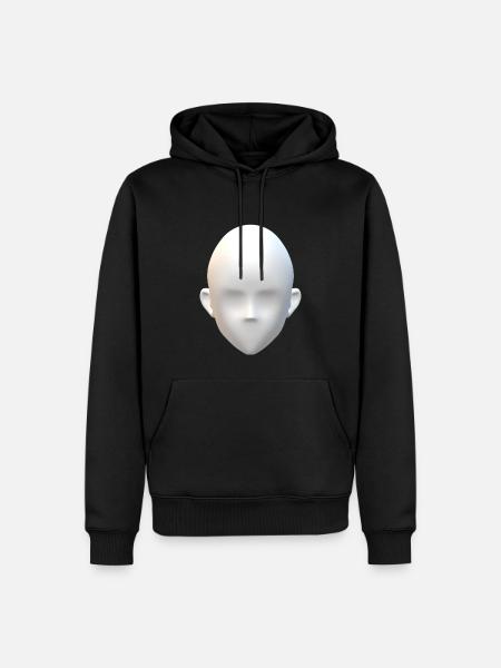 Gesicht - Männer Premium Bio Hoodie - Schwarz