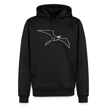 a bird as a line design - Men’s Premium Organic Hoodie - black - Front - Nico (187cm)