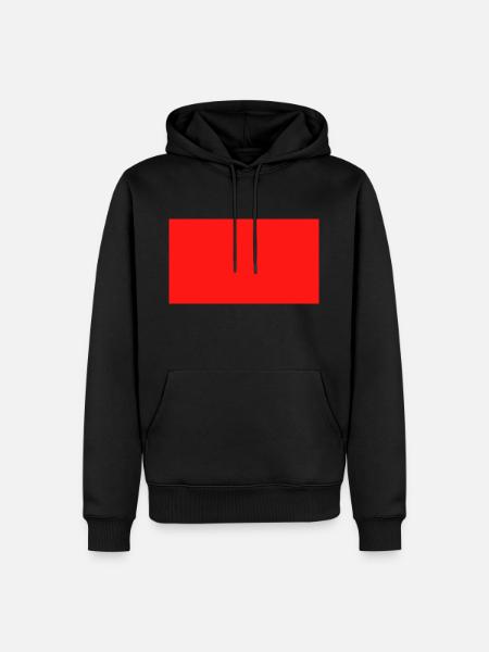 einfach rotes tshirt - Männer Premium Bio Hoodie - Schwarz