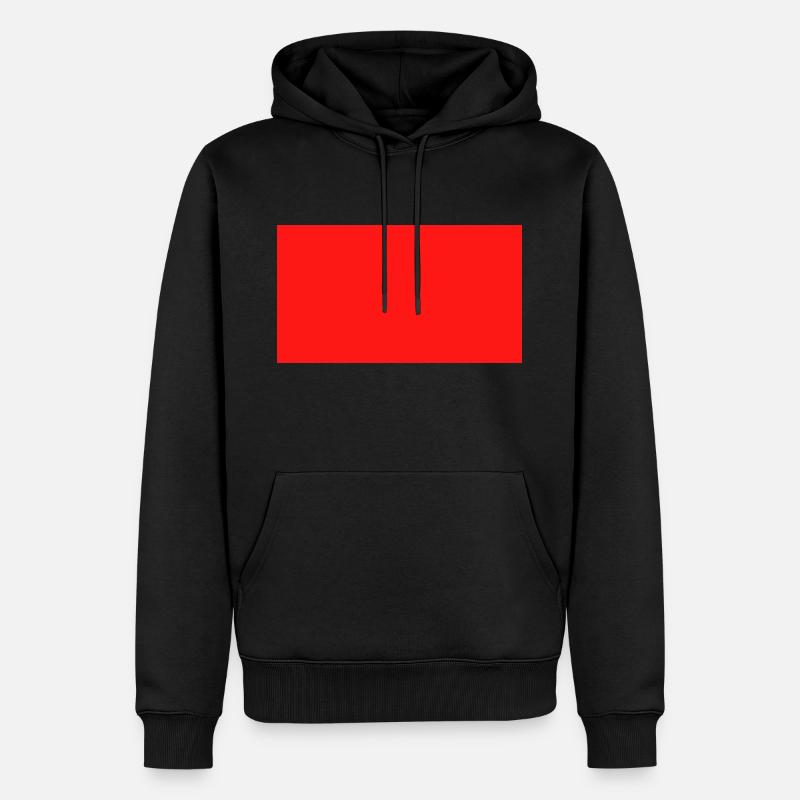 einfach rotes tshirt - Männer Premium Bio Hoodie - Schwarz