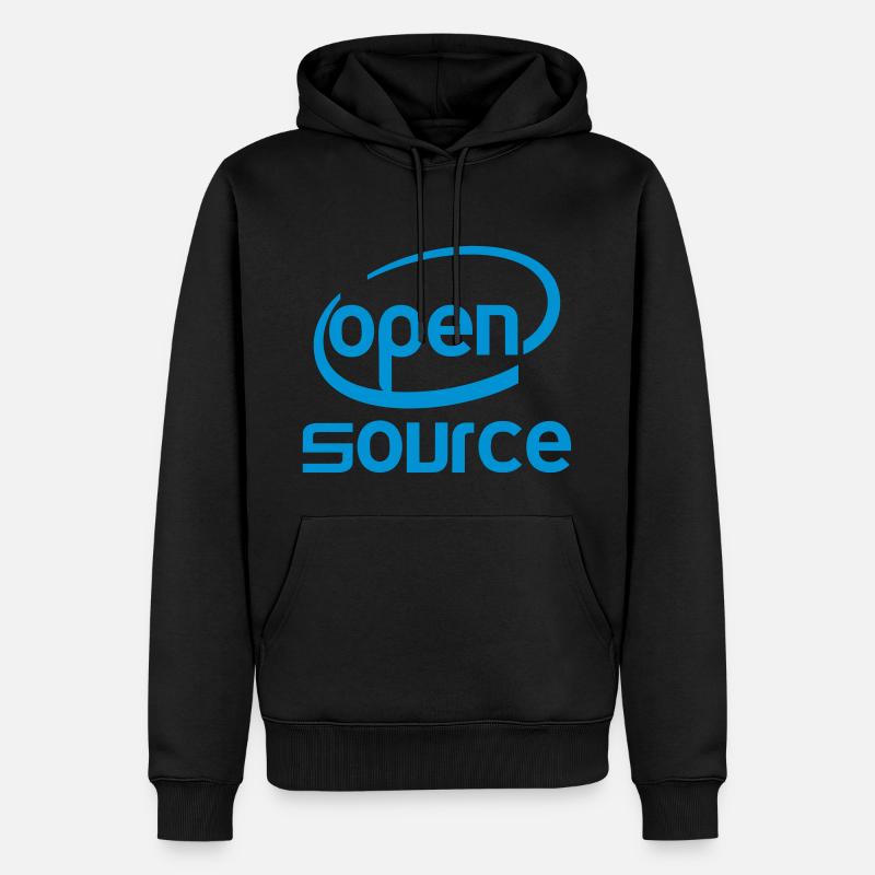 Open Source Intel - Männer Premium Bio Hoodie - Schwarz