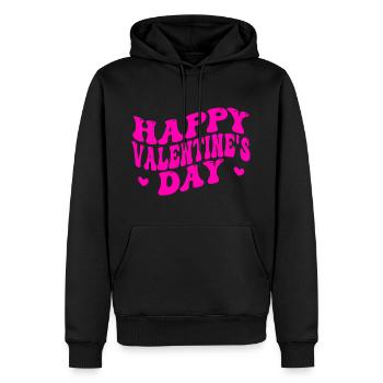 Happy Valentine's Day - Männer Premium Bio Hoodie - Schwarz - Vorne - Nico (187cm)