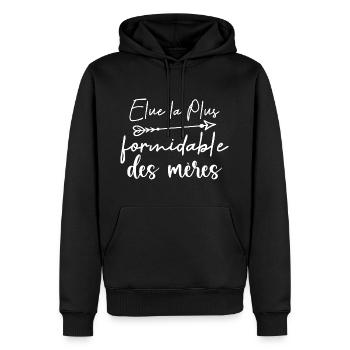Wonderful Mom Mother's Day Gift - Men’s Premium Organic Hoodie - black - Front - Nico (187cm)