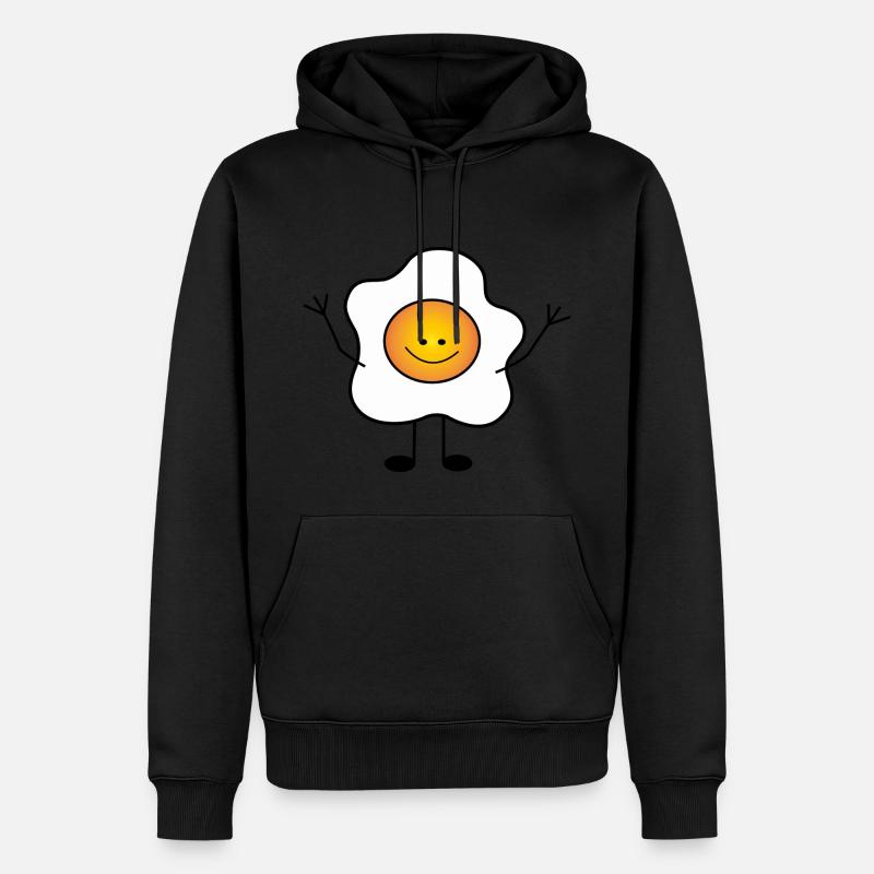 egg - Männer Premium Bio Hoodie - Schwarz