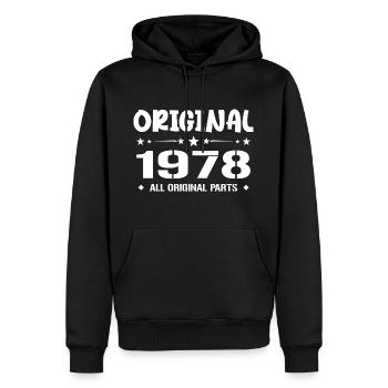Né en 1978, Cadeau Anniversaire 1978 Original 1978 - Männer Premium Bio Hoodie - Schwarz - Vorne - Nico (187cm)