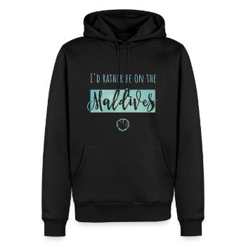 Malediven Geschenk für Reisende - Männer Premium Bio Hoodie - Schwarz - Vorne - Nico (187cm)