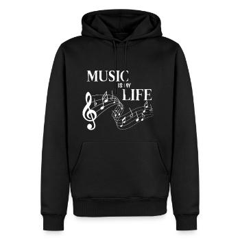Musique Pop Rock Party cadeau Shirt Jazz Classique - Sweat à capuche Premium bio Homme - noir - Devant - Nico (187cm)