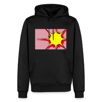 Explosion Pop Art - Männer Premium Bio Hoodie - Schwarz - Vorne - Nico (187cm)