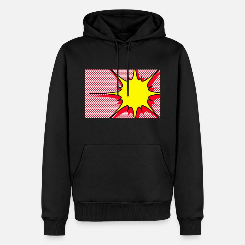 Explosion pop art - Sweat à capuche Premium bio Homme - noir