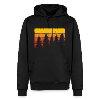 Wald // Waldliebe // Forrest - Männer Premium Bio Hoodie - Schwarz - Vorne - Nico (187cm)