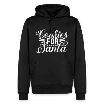 Cookies For Santa - Weihnachten - Männer Premium Bio Hoodie - Schwarz - Vorne - Nico (187cm)