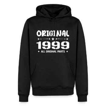 Né en 1999, Cadeau Anniversaire 1999 Original 1999 - Sweat à capuche Premium bio Homme - noir - Devant - Nico (187cm)