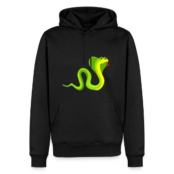 Serpent - Sweat à capuche Premium bio Homme - noir - Devant - Nico (187cm)